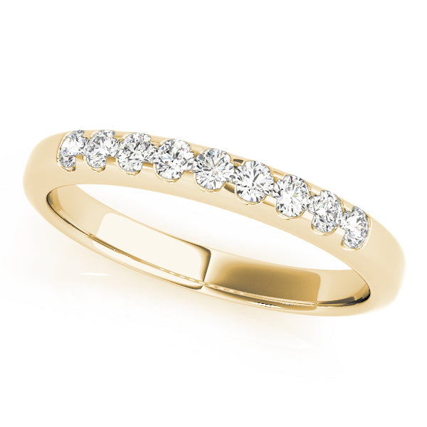 18K Yellow Gold Multi-Diamond Wedding Band
