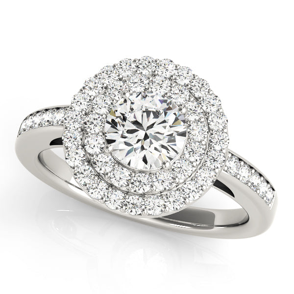 Round Diamond Halo Engagement Ring