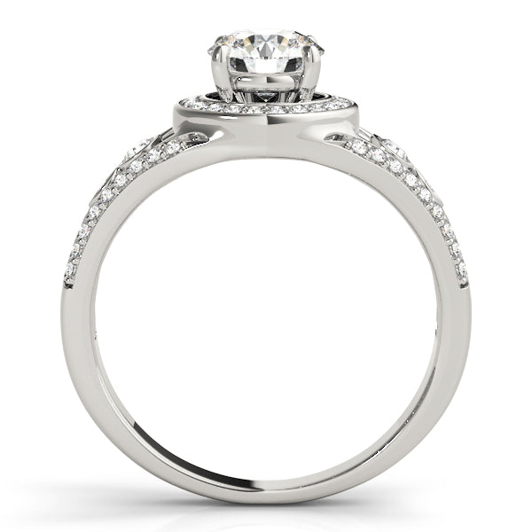 Brilliant Round Diamond Halo Engagement Ring