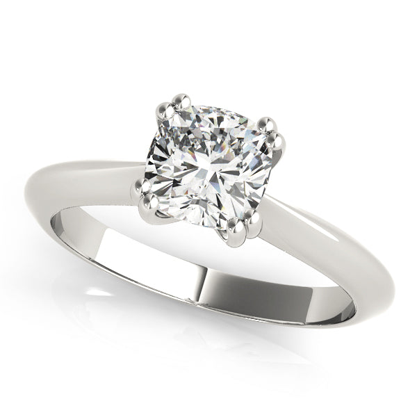 0.5 CT Cushion Diamond Solitaire Engagement Ring