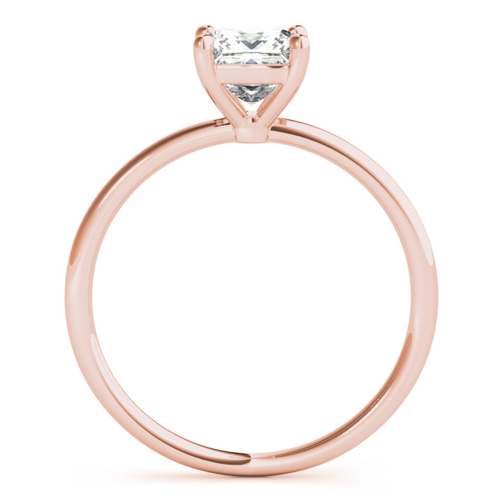 14K Rose Gold Diamond Solitaire Engagement Ring