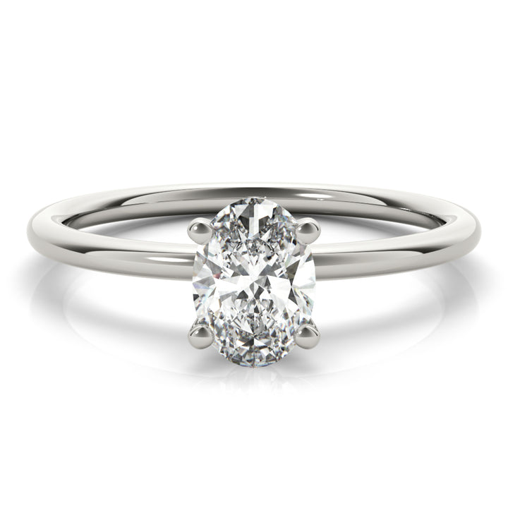 0.25CT Oval Diamond Solitaire Engagement Ring