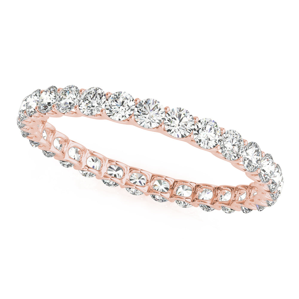Rose Gold 0.78 CT Diamond Wedding Band