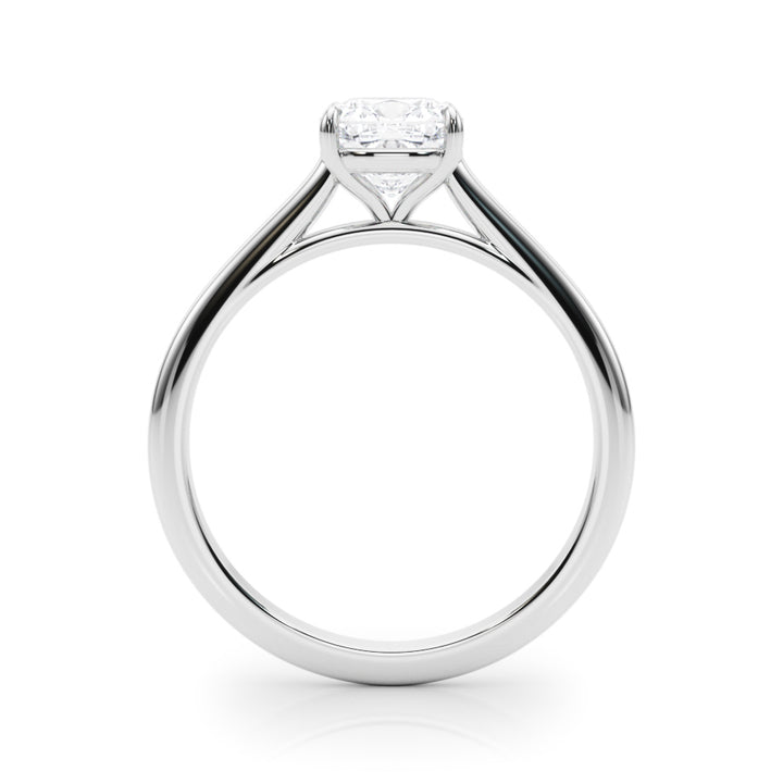0.7 CT Cushion Diamond Solitaire Engagement Ring
