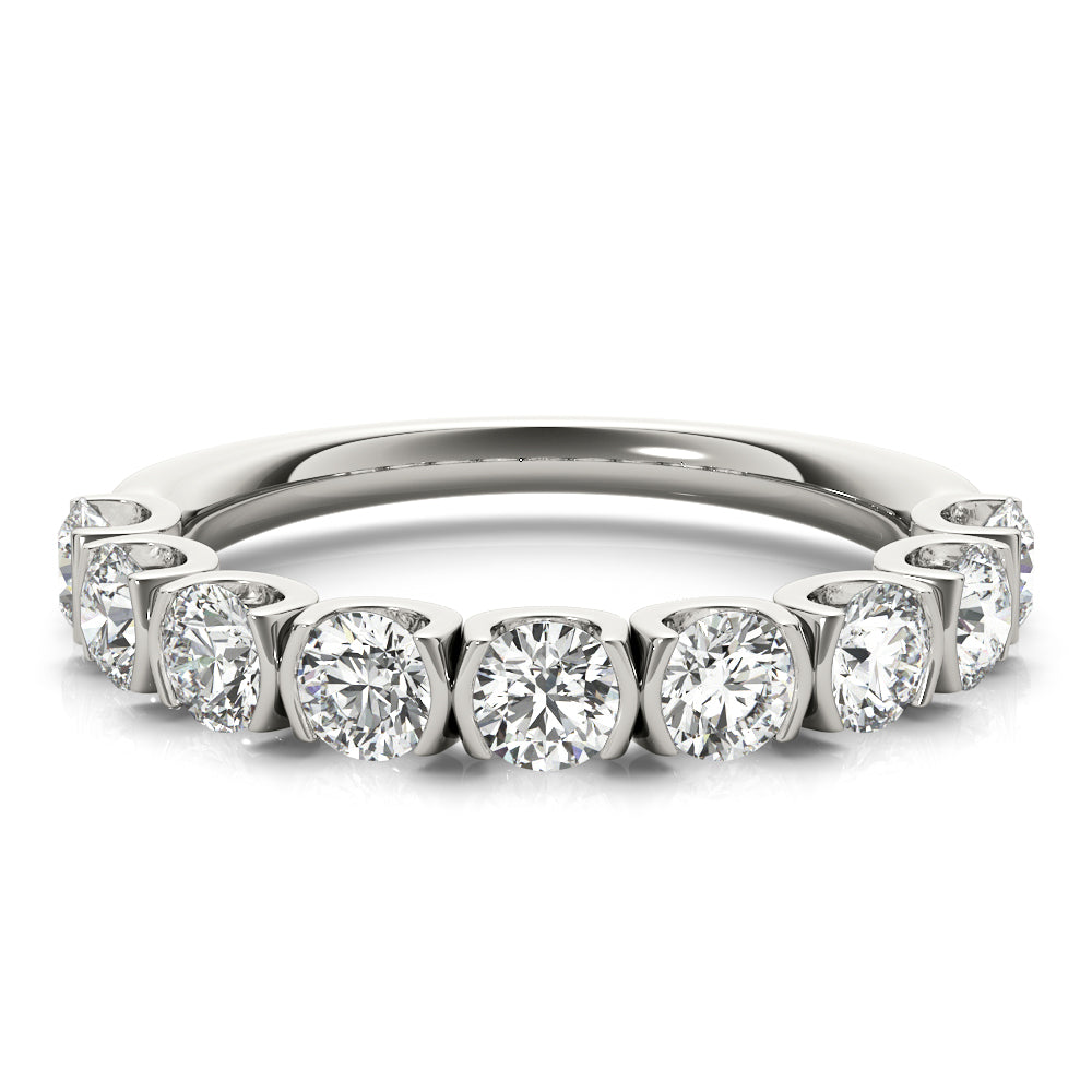 9-Diamond Round Wedding Ring