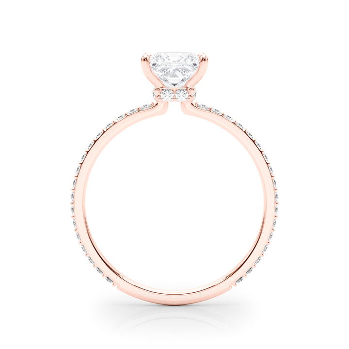 18K Rose Gold 1 CT Diamond Halo Engagement Ring