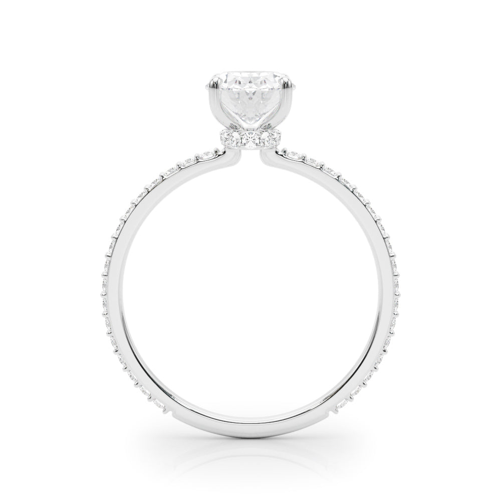 Oval Diamond Halo Engagement Ring