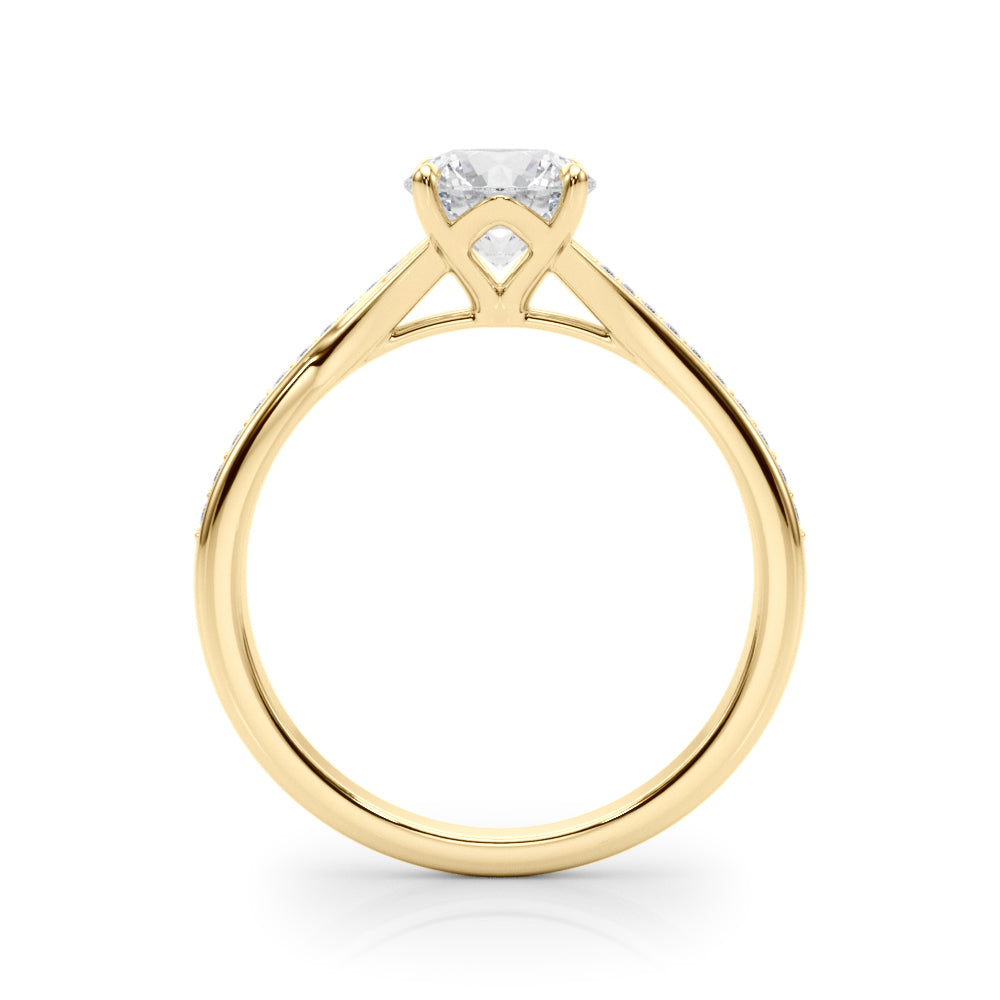 14K Yellow Gold Diamond Engagement Ring 5/8 ctw