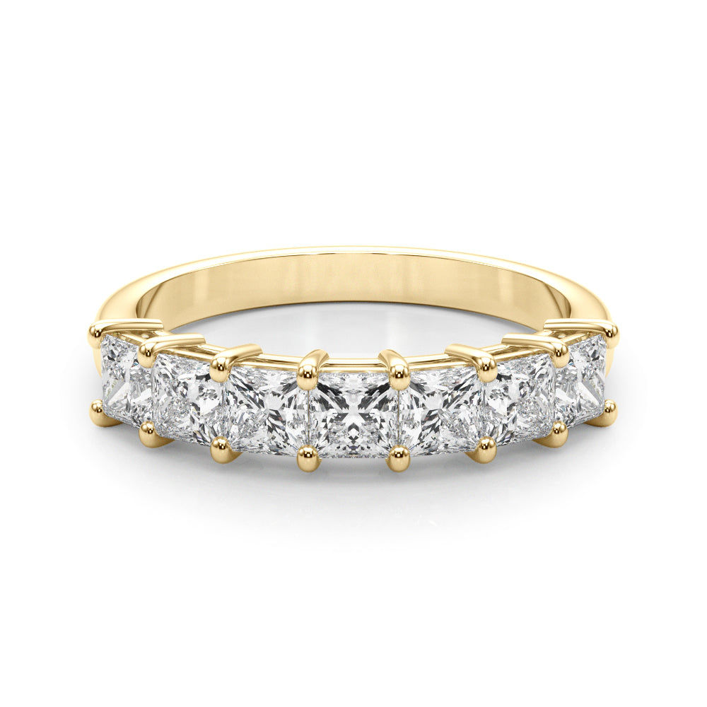 14K Yellow Gold Multi-Diamond Square Engagement Ring