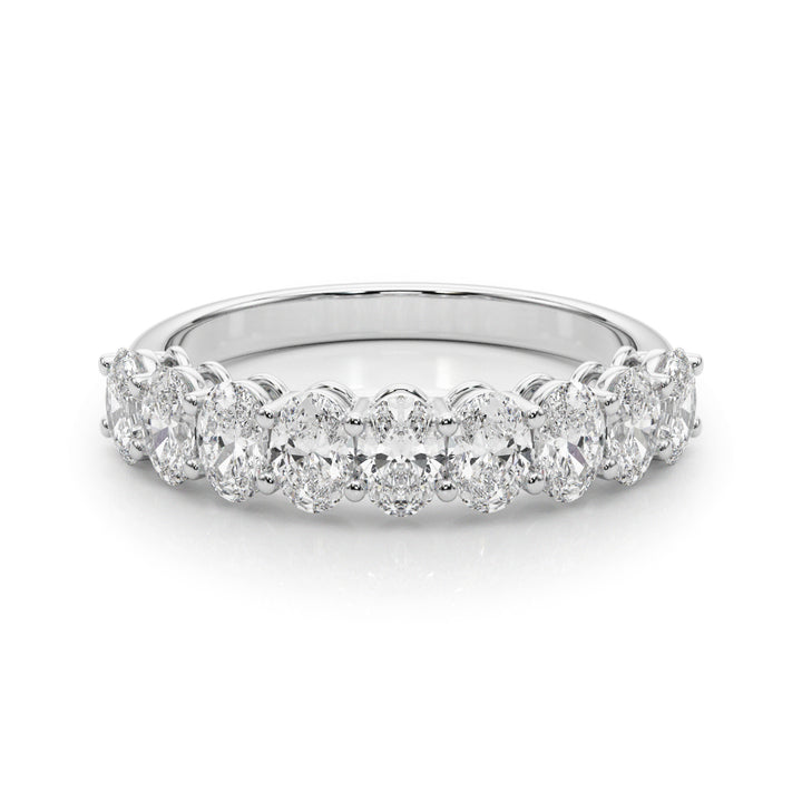 Multi-Diamond Oval Gemstone Ring
