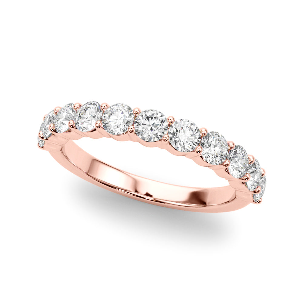 14K Rose Gold Multi-Stone Diamond Engagement Ring