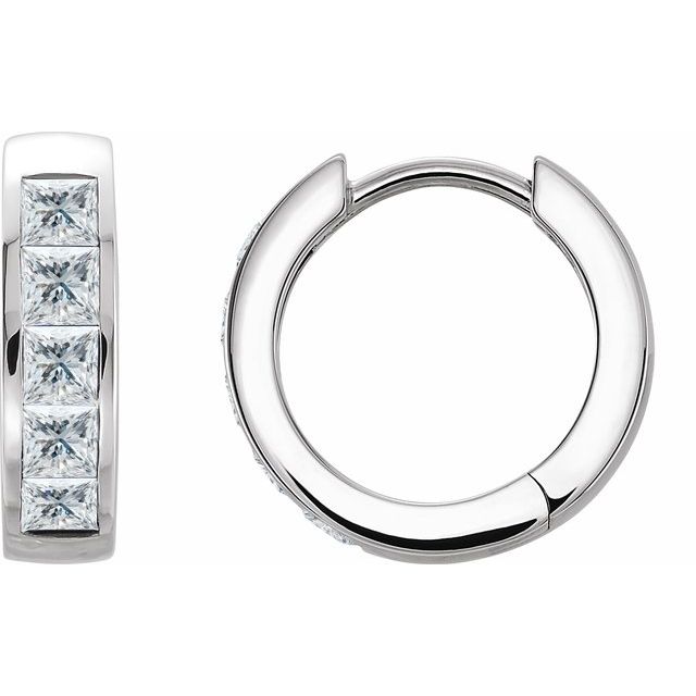 Channel-Set Hoop Earrings