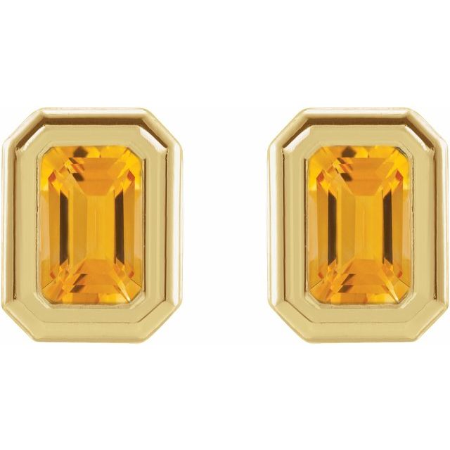 Emerald Solitaire Earrings
