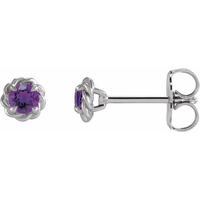 Round 4-Prong Claw Stud Earrings