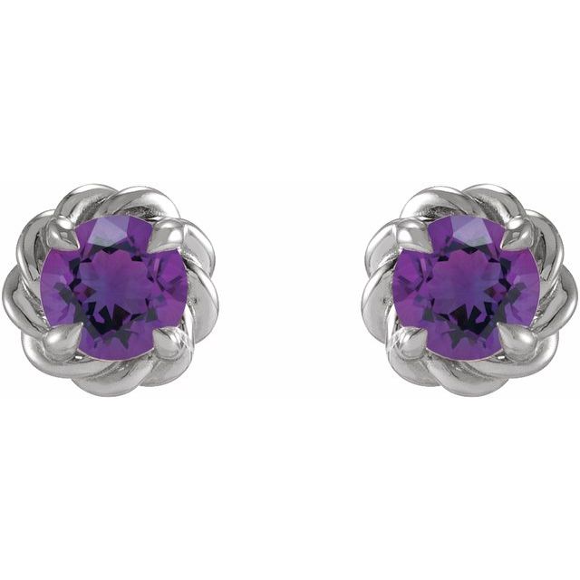 Round 4-Prong Claw Stud Earrings