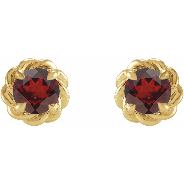 Round 4-Prong Claw Stud Earrings