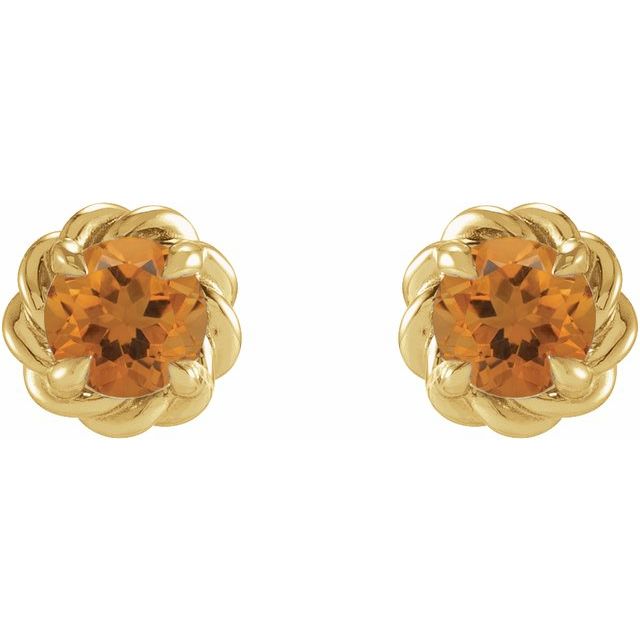 Round 4-Prong Claw Stud Earrings