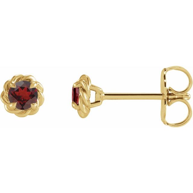 Round 4-Prong Claw Stud Earrings