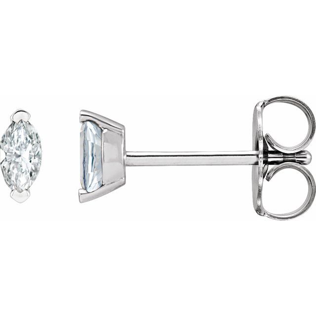 Solitaire V-Prong Stud Earrings