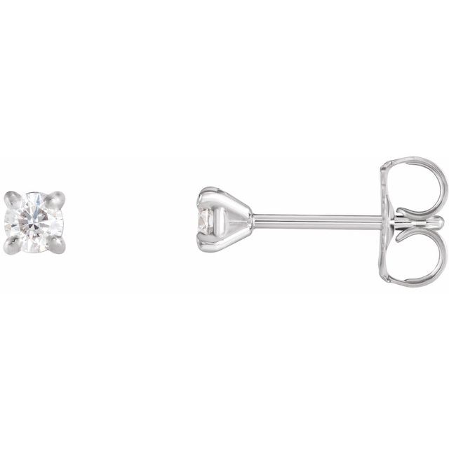 Round 4-Prong Claw Stud Earrings