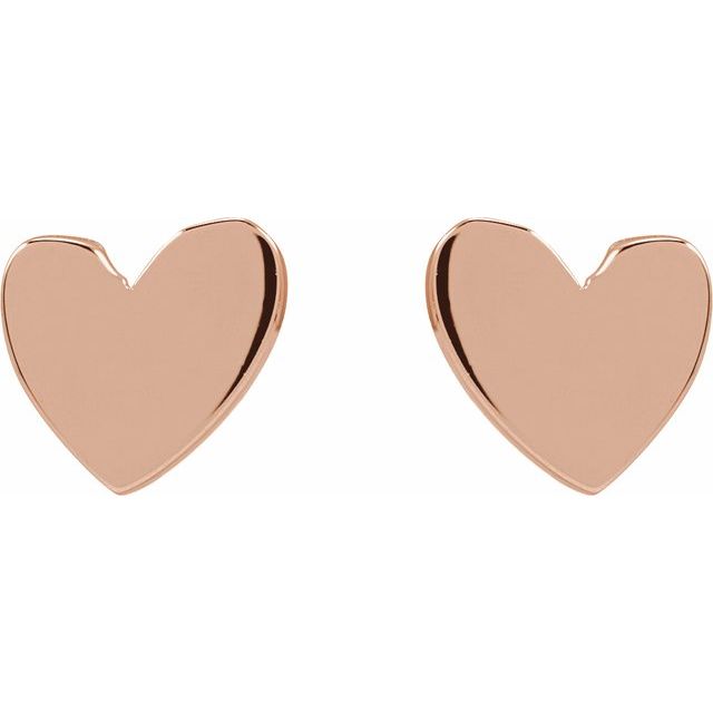 Asymmetrical Heart Earrings