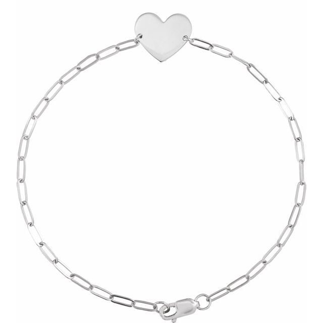 Engravable Heart Bracelet