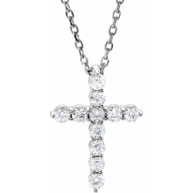 Accented Cross Necklace or Pendant