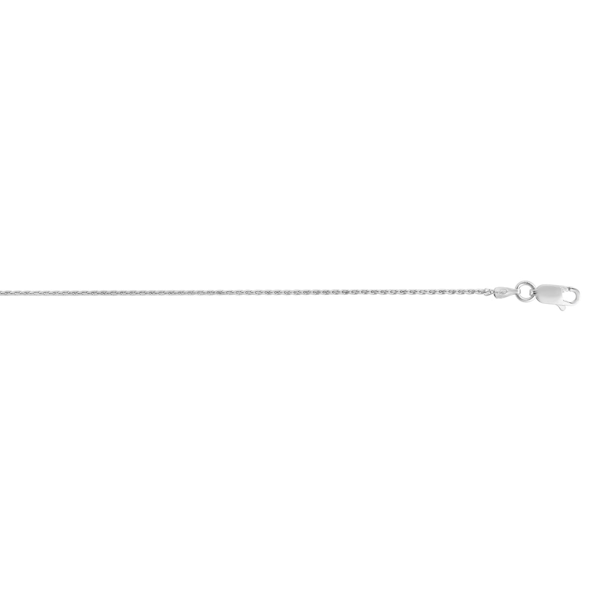 Silver 1.1mm Diamond Cut Wheat Chain