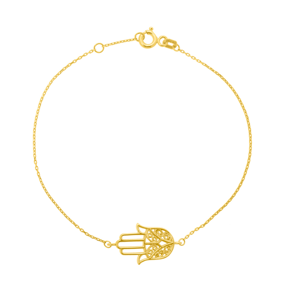 14K Gold Hamsa Bracelet