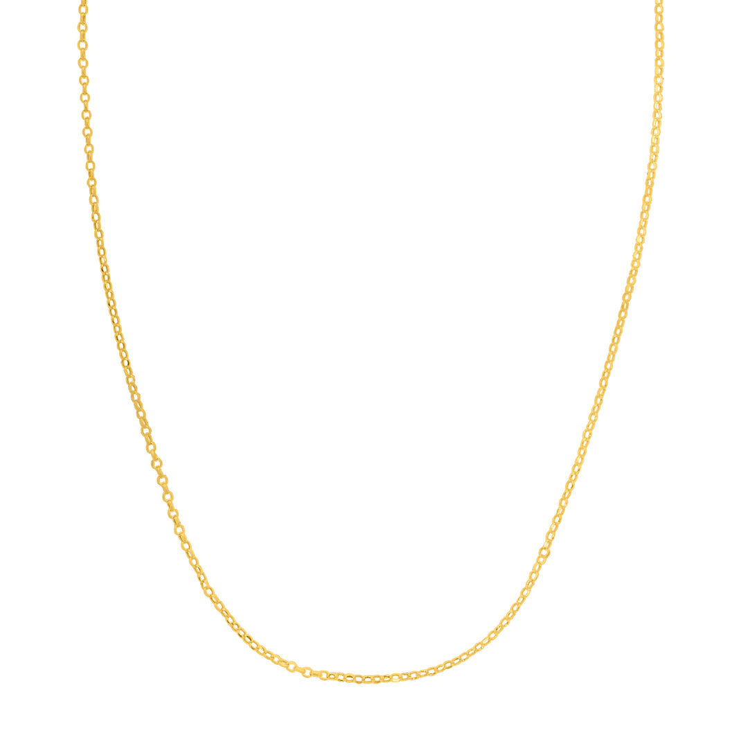 14K 1.4mm Double Extendable Lite Rolo Chain