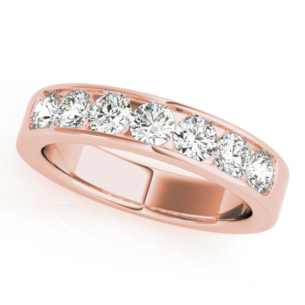 Rose Gold 0.14 CT Diamond Wedding Band