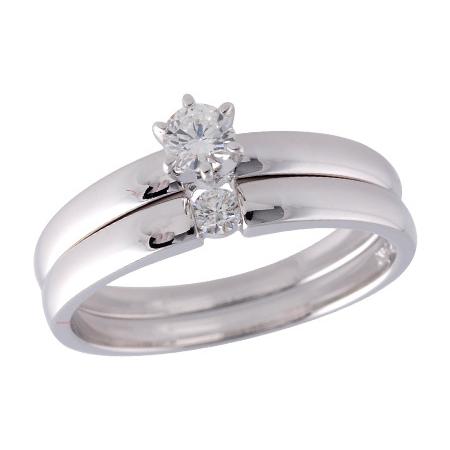 14KT Gold Two-Piece Wedding Set