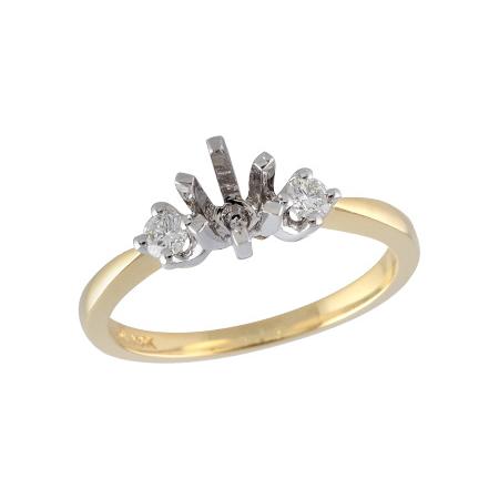 14KT Gold Semi-Mount Engagement Ring