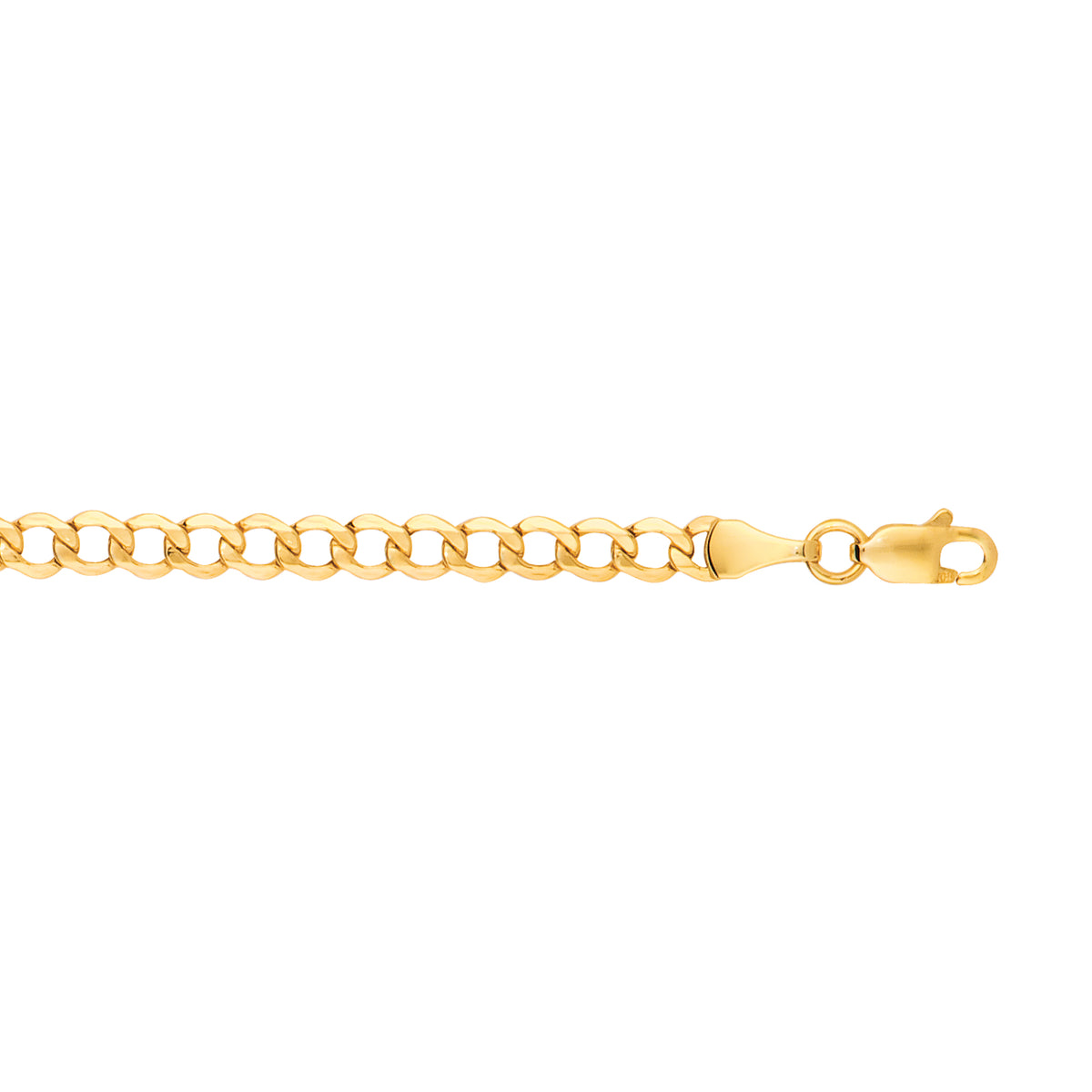 14K Gold 22"" 4.4mm Lite Curb Chain